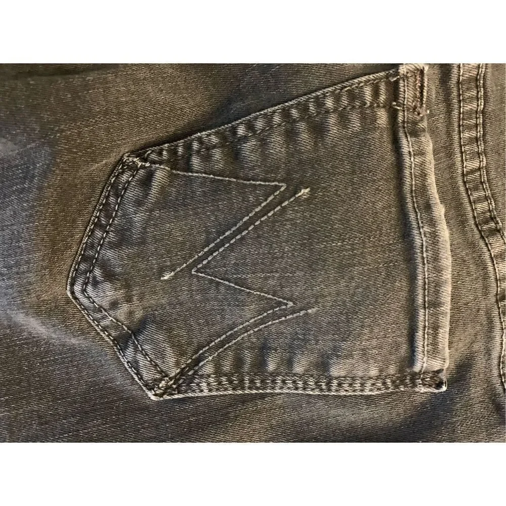 Mother Looker Ankle Fray Dye Faded Black women's size 24
